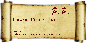 Pascus Peregrina névjegykártya